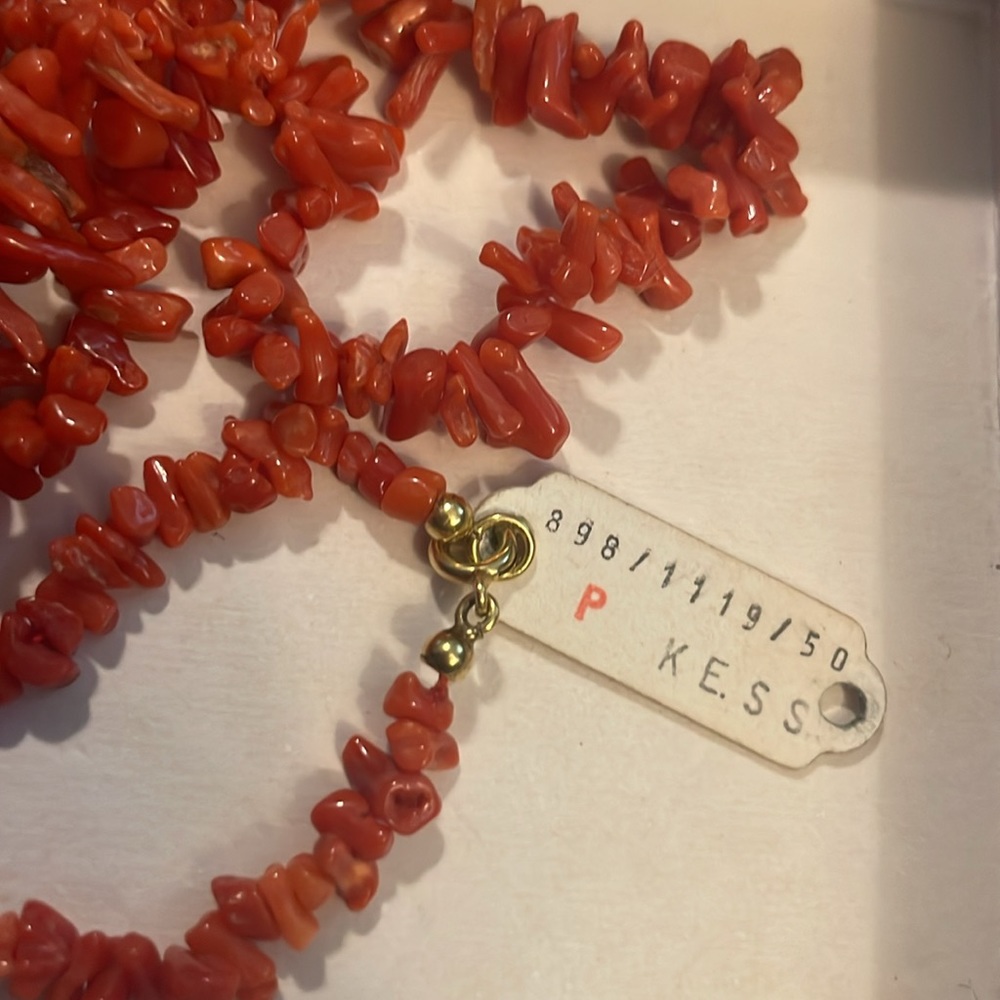 Vintage Natural Red Branch Coral Necklace - Picture 11 of 11
